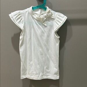 Janie and Jack White Girls' Ruffled Sleeve Top